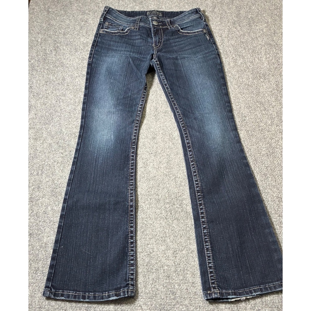 Silver Jeans‎ Suki Surplus Bootcut Womens 29x32 Dark Wash Flap Pocket